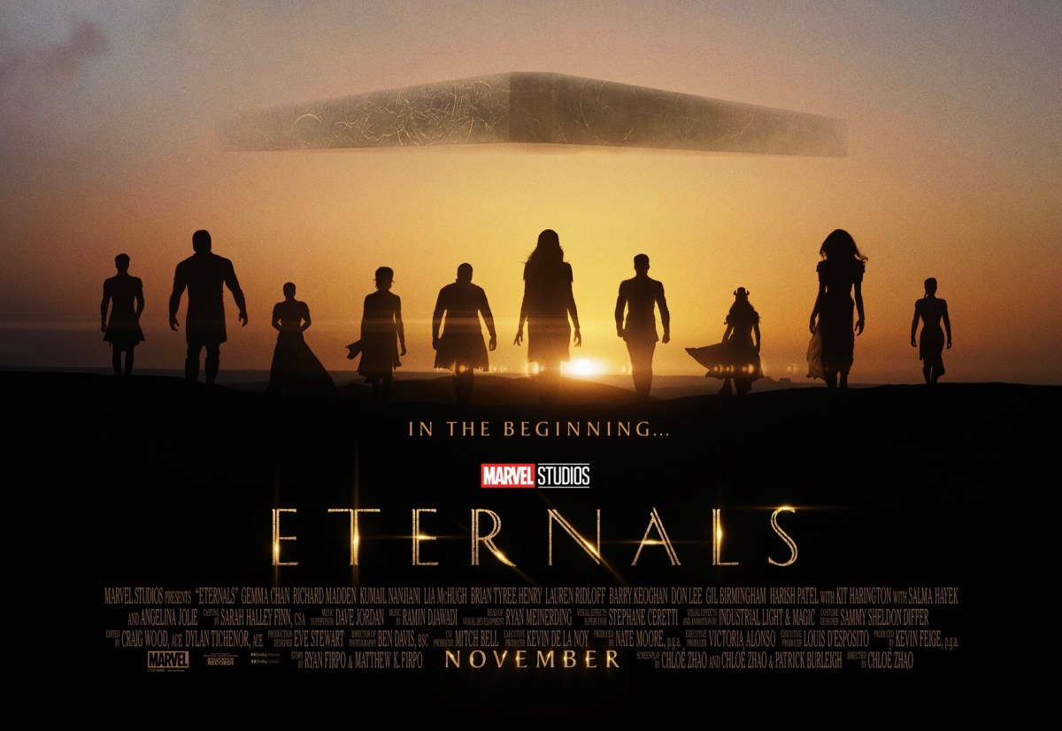 Movie poster of the film "Eternals"