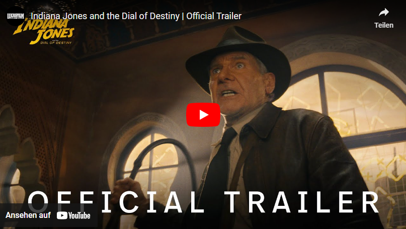 Title Screen of the YouTube Trailer to Indiana Jones 5