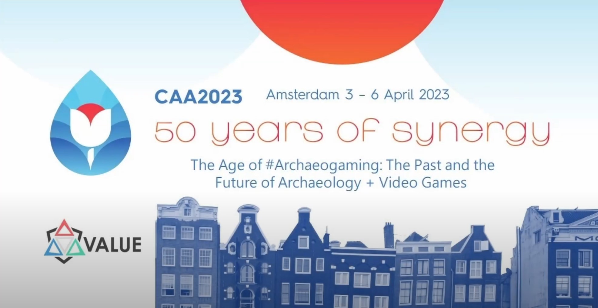 This is a title image for the CAA 2023 session on Archaeogaming