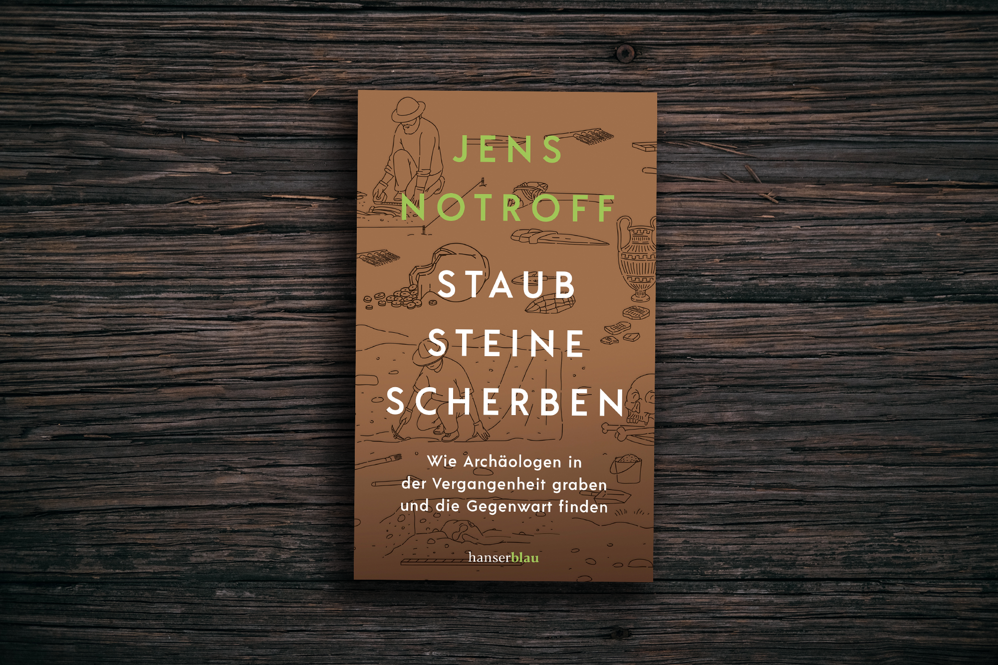 Cover of the book "Staub Steine Scherben" by Jens Notroff. Background by Joshua Bartell on Unsplash